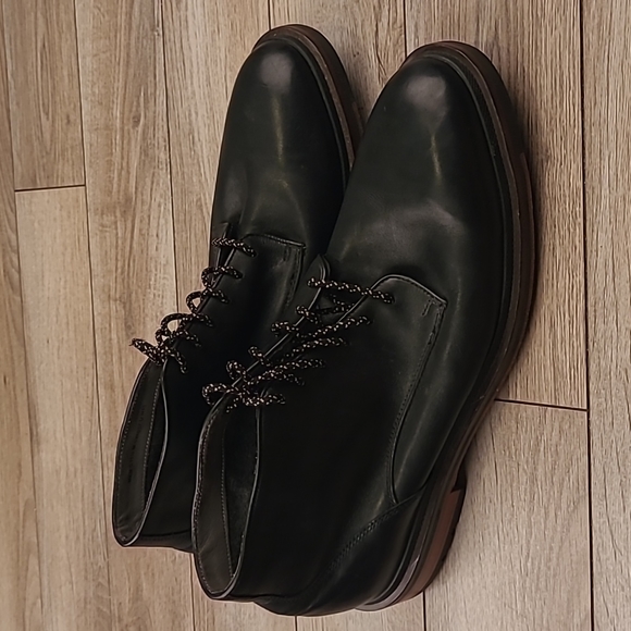 COLE HAAN Grand Boot Black Leather Sz 11.5 M Mens Ankle‎ Lace Up Chukka Boots - Picture 4 of 10
